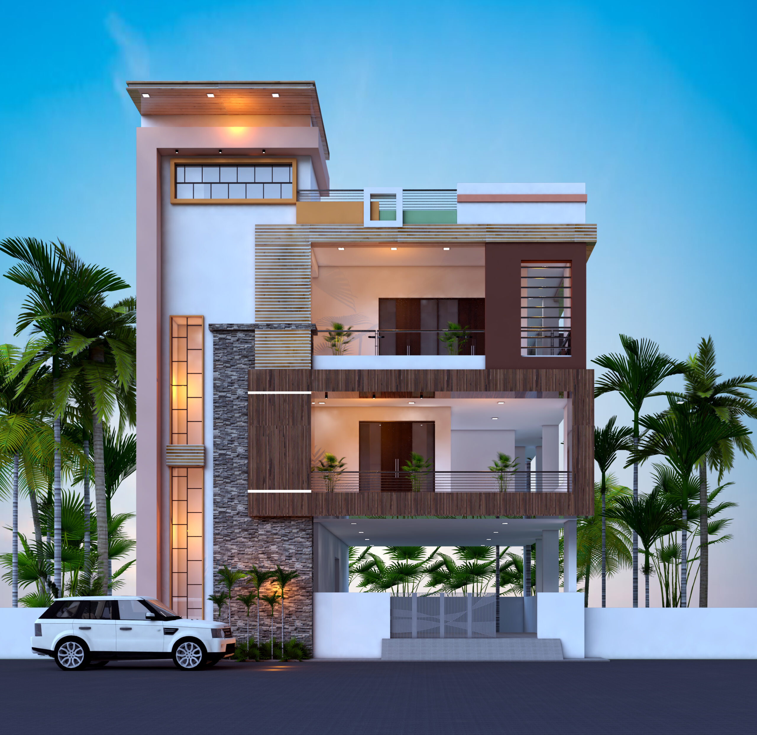 2 Bhk Plan With Front Elevation